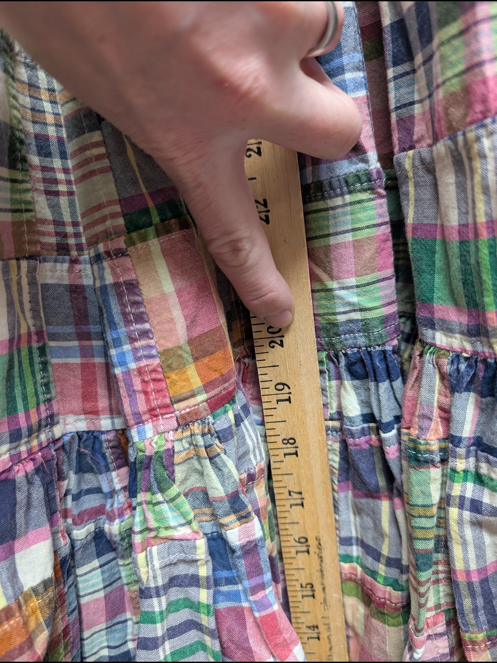 Multicolor Plaid Tiered Maxi Dress - Women's - Picture 5 of 8